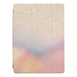 Chic Gold Glitter Iridescent Holographic Gradient iPad Pro Cover