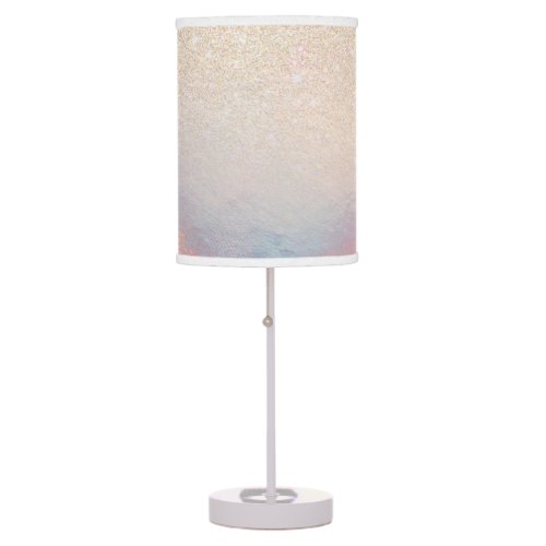 Chic Gold Glitter Iridescent Holographic Gradient Table Lamp