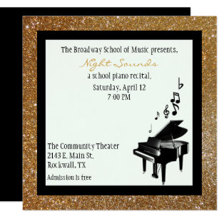 recital invitations zazzle