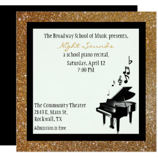 Music Recital Invitation Cards 6