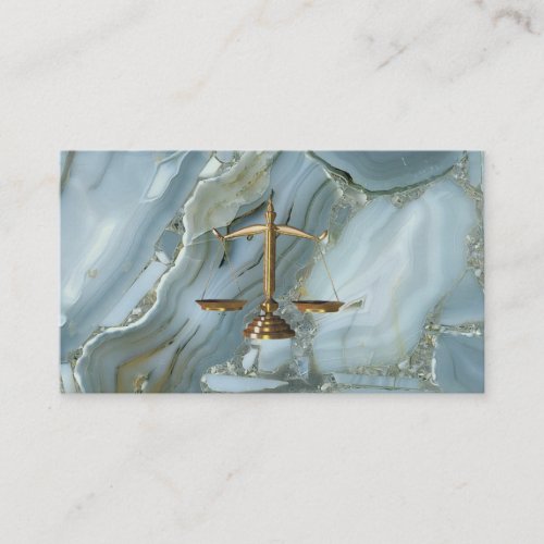 Chic gold glitter marble lawyer business card