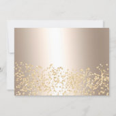 Chic gold glitter metallic photo tiara Sweet 16 Invitation (Back)
