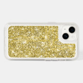 Chic Gold Glitter Sparkles Otterbox iPhone 14 Case (Back Horizontal)