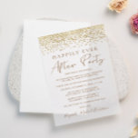 Chic Gold Glitter Wedding Reception Vellum Invitations<br><div class="desc">Announce your elopement or private wedding to friends and family and invite them to celebrate with you with our chic vellum paper wedding reception invitation featuring faux gold glitter and "Happily Ever After Party" in a blend of a modern gold script and simple gold lettering. Personalize with your marriage announcement...</div>