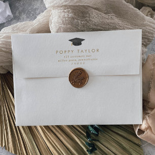 Chic Gold Graduation Announcement Envelope