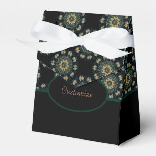 Chic Gold & Green Asian Style 2 Favor Boxes