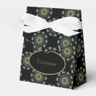 Chic Gold & Green Asian Style Favor Boxes