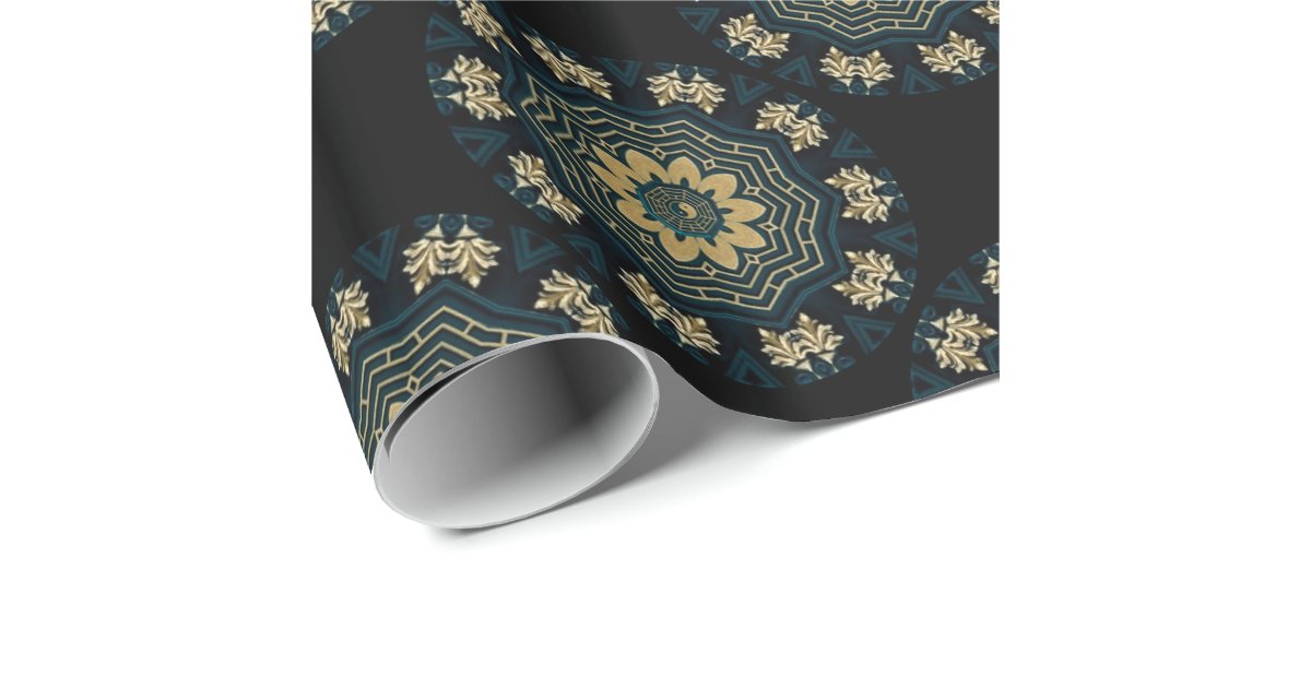 Elegant Forest Green Gold Foil Leaves Wrapping Paper | Zazzle