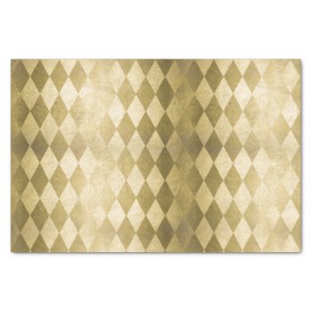 Chic Gold Harlequin Diamond Pattern Tissue Paper by ilovedigis at Zazzle
