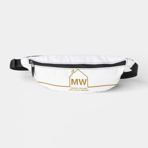 Chic Gold House Real Estate Company Realtor Fanny Pack