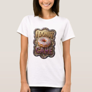 Chic Gold I DONUT CARE Artistic Motif T-Shirt