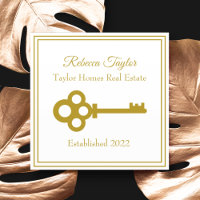 Chic Gold Key Real Estate Company Agent Custom