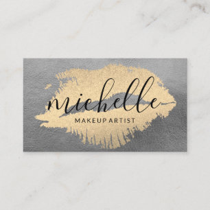 Chic Gold Kiss Business Card