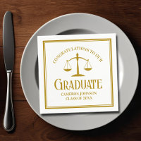 Chic Gold Law School Custom Graduation Party