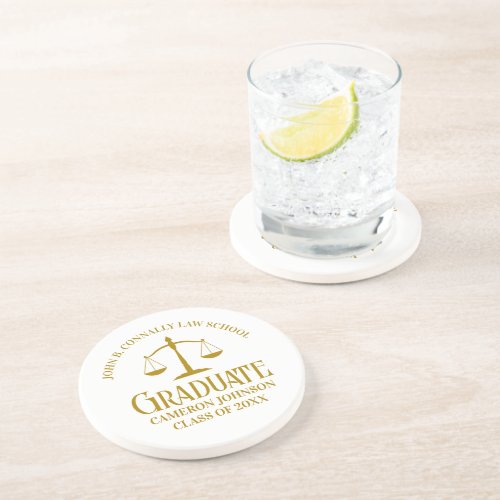 Chic Gold Law School Graduate Keepsake
