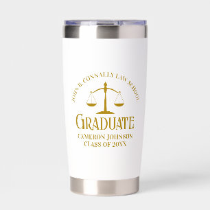 Chic Gold Law School Graduation Keepsake Insulated Tumbler