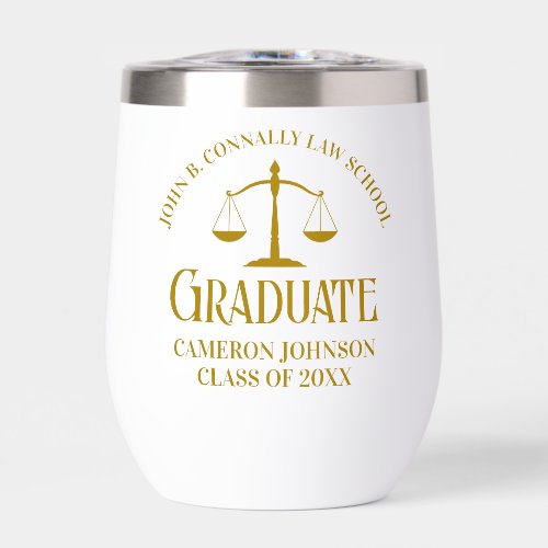 Chic Gold Law School Graduation Keepsake