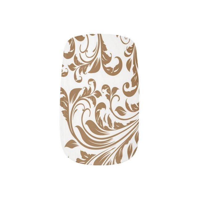 Chic Gold Leaf Minx Nail Art (Left Thumb)