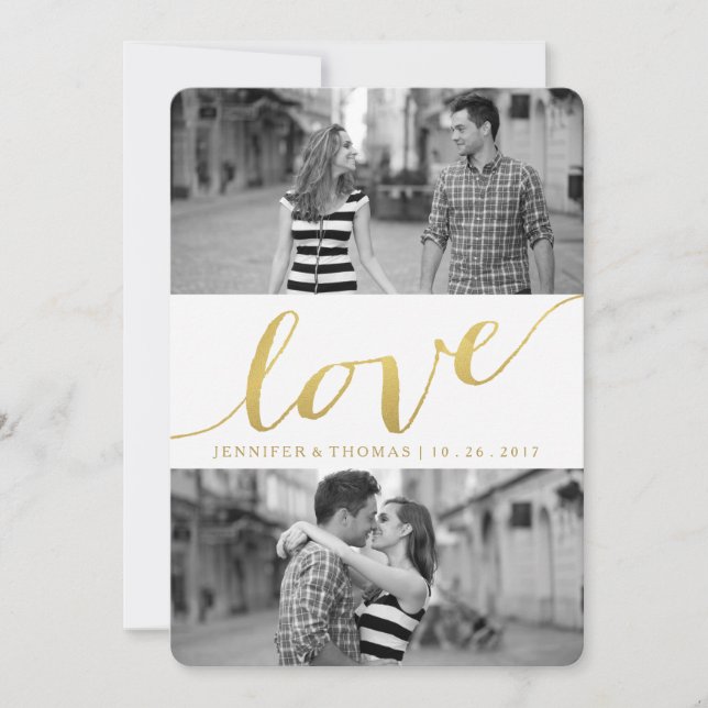 CHIC GOLD LOVE | SAVE THE DATE (Front)