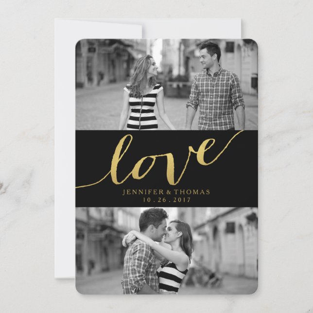 CHIC GOLD LOVE | SAVE THE DATE (Front)
