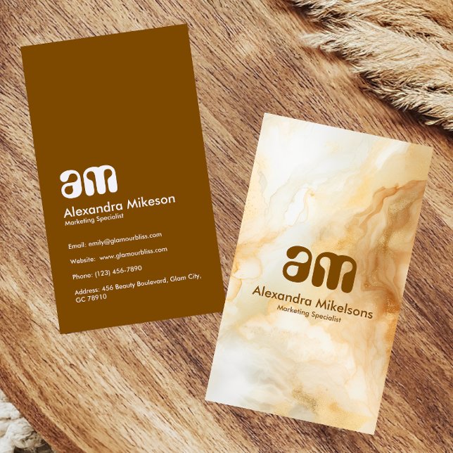 Chic Gold Marble Business Card (Creator Uploaded)