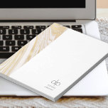 Chic Gold Marble Name and Initials Elegant Notepad<br><div class="desc">Chic gold marble notepad personalized with your monogram initials and name. Elegant modern design.</div>