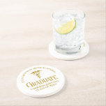 Chic Gold Medical School Graduate Keepsake Coaster<br><div class="desc">This chic gold custom nursing or medical school graduation commemorative coaster features modern typography for a class of 2025 graduate. Customize with your graduating year under the caduceus symbol for great personalized nurse or doctor keepsake gifts.</div>