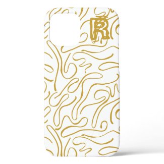 Chic Gold Monogram Case-Mate iPhone Case