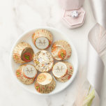 Chic Gold Monogram Script Names Wedding Date Ivory Reese's Peanut Butter Cups<br><div class="desc">Chic, elegant Hershey kisses candy wedding favors with your names and year established in offblack elegant handwritten script calligraphy on an ivory background with a gold monogram. Simply add your names, monogram and year established beneath. Stylish design and perfect luxury candy favor gift for the newlywed couple. If you need...</div>