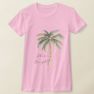 Chic Gold Palm Tree T-Shirt