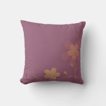 Chic Gold Purple Abstract Floral