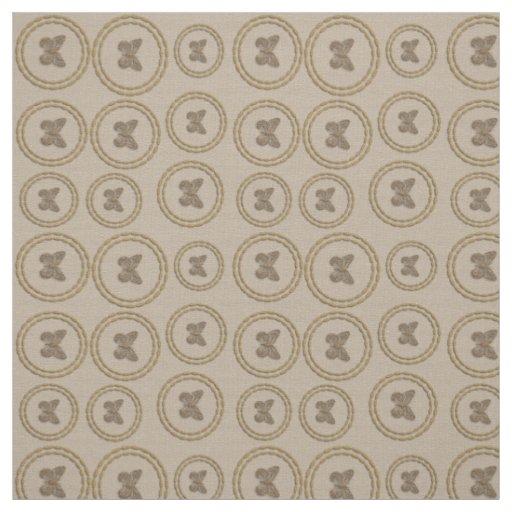 Chic Gold Rings Butterfly Pattern Linen Fabric