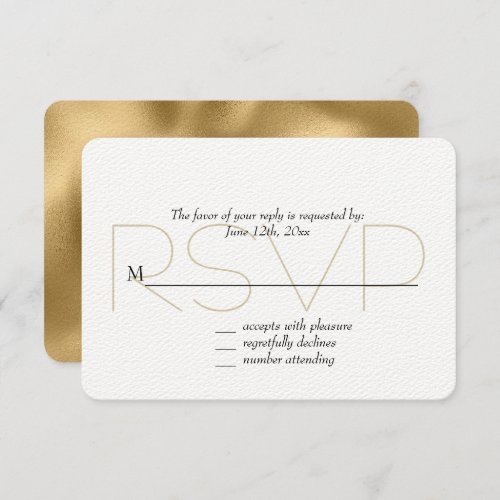 Chic Gold RSVP