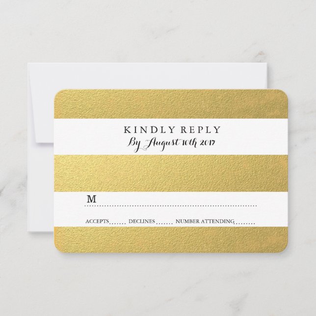 CHIC GOLD RSVP CARDS (Front)