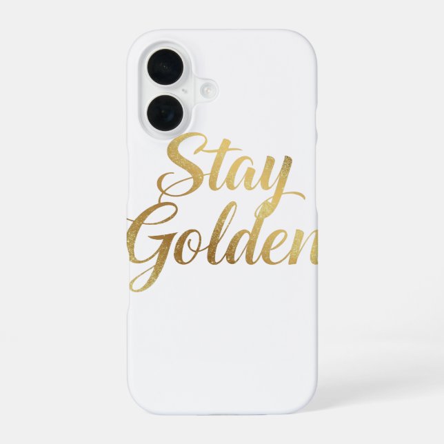 Chic Gold Script Motivational Message Iphone Case (Back)