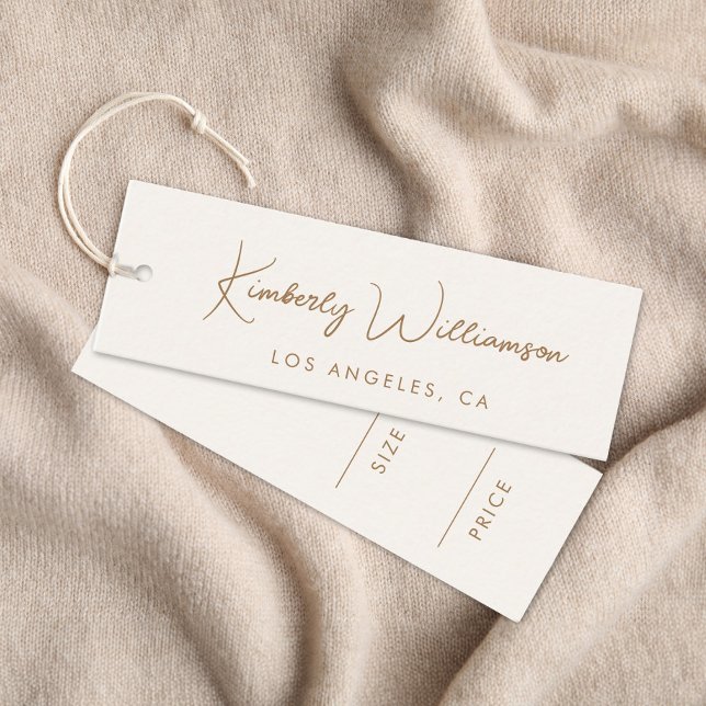 Chic Gold Signature Script Cream Price Hang Tag (Chic Gold Signature Script Cream Price Hang Tag)