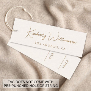 Chic Gold Signature Script Cream Price Hang Tag