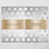 Chic Gold & Silver Beauty Hair Salon Spa Bi-Fold (Front)