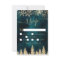 Chic gold snow pine green Christmas winter rsvp