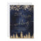 Chic gold snow pine navy Christmas winter wedding