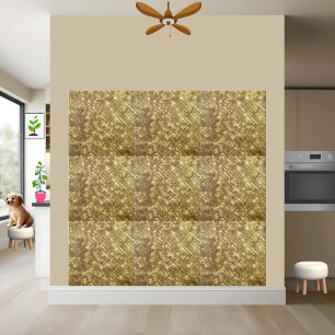 Chic Gold Sparkling Glitter Wall Floor Fireplace Ceramic Tile