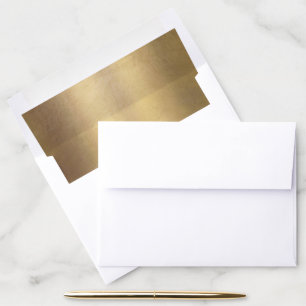 Chic Gold Textured Envelope Liner