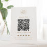 Chic Gold Typography Logo QR Code Leave A Review Pedestal Sign
