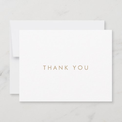 Chic Gold Typography Thank You Card
