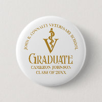 Chic Gold Veterinary School Graduate Personalized