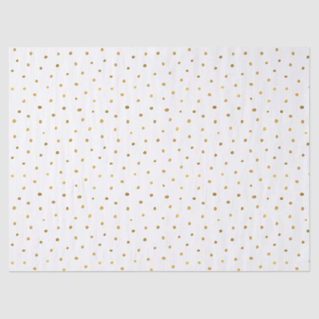 Chic Gold White Dots Tissue Paper (Front)