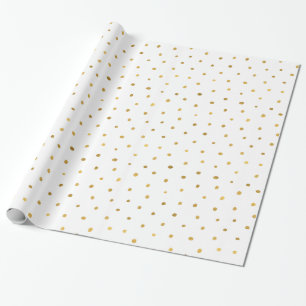 Chic Gold White Dots Wrapping Paper