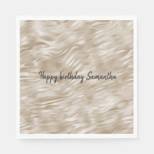 Chic Gold Zebra Print Napkins