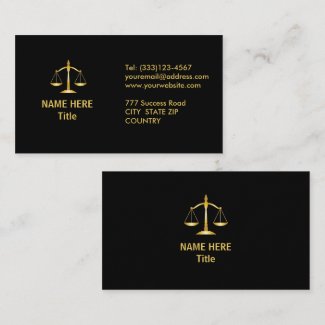 Chic Golden and Black Lawyer 