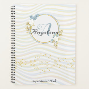 Chic Golden Appointment Book 2025 Monogram Planner